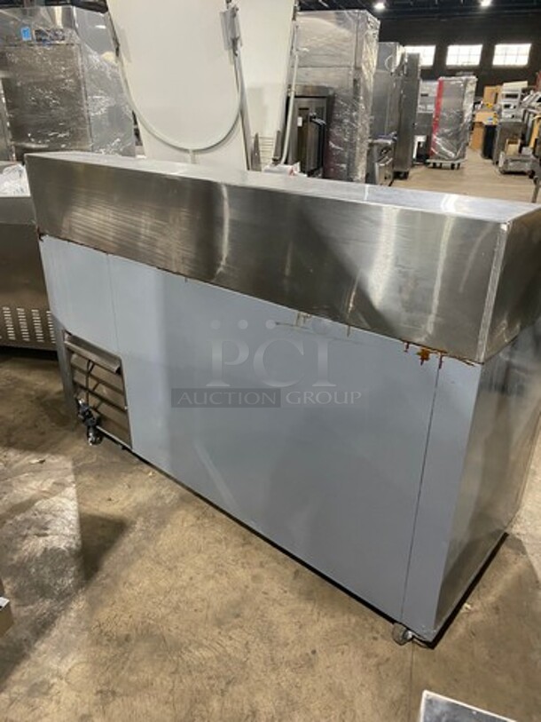 Bari Commercial Refrigerated Pizza Prep Table! With Marble Top! With 3 Door Storage Space Underneath! All Stainless Steel! On Casters! - Image 3 of 9