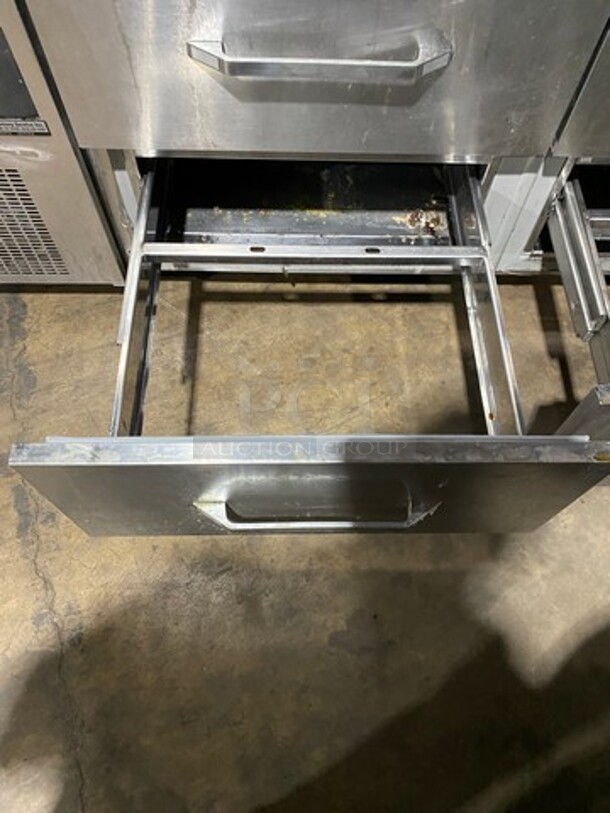 Randell Commercial Refrigerated Sandwich Prep Table! With 4 Drawer Storage Space! With Over Head Storage Shelf! All Stainless Steel! Model: 51368PR SN: 19452711 - Image 6 of 10