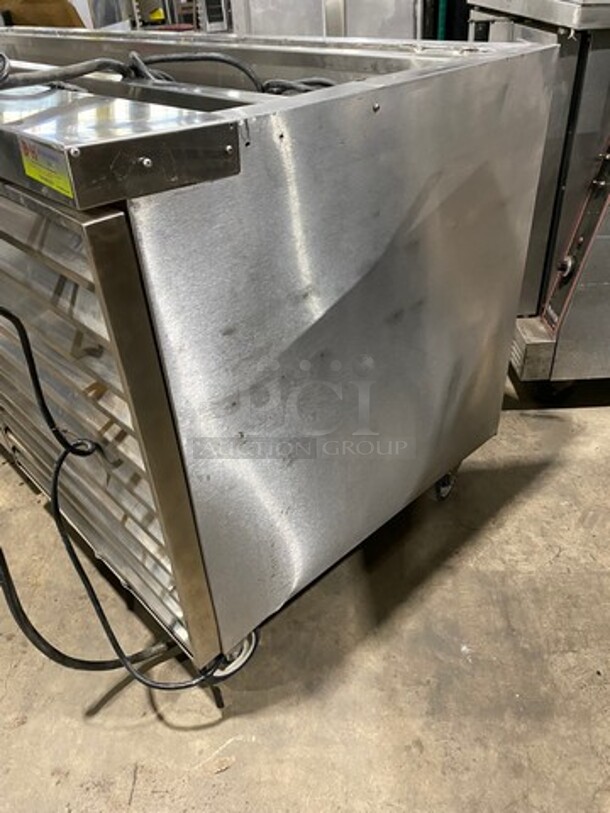 Commercial Custom-Made Cold Pan! With 2 Door Storage Space Underneath! All Stainless Steel! On Casters! - Image 2 of 8