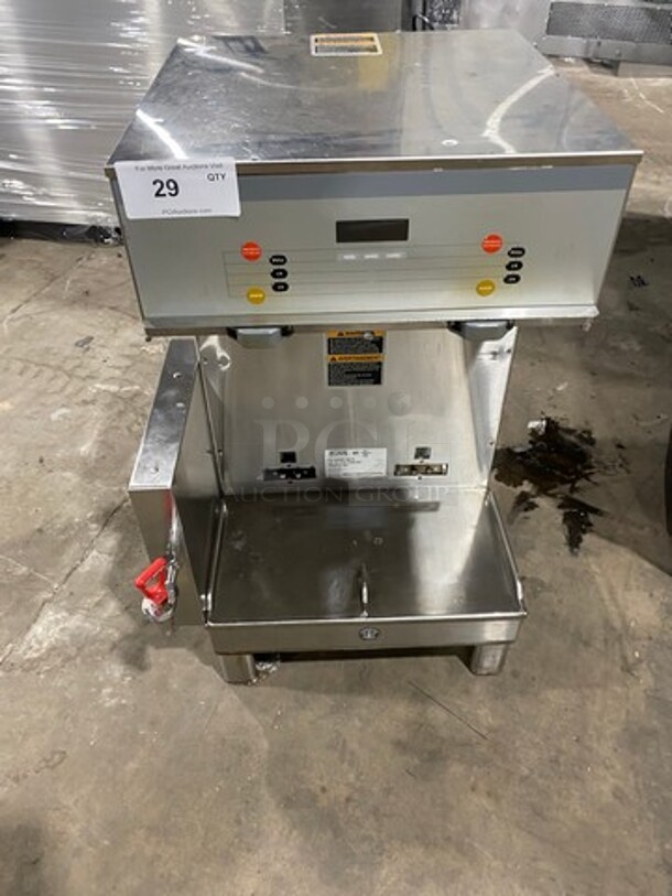 Bunn Commercial Countertop Dual Coffee Brewing Machine! All Stainless Steel! On Small Legs! Model: DUALSHDBC SN: DUAL111224 120/208V 60HZ 1 Phase - Image 1 of 8