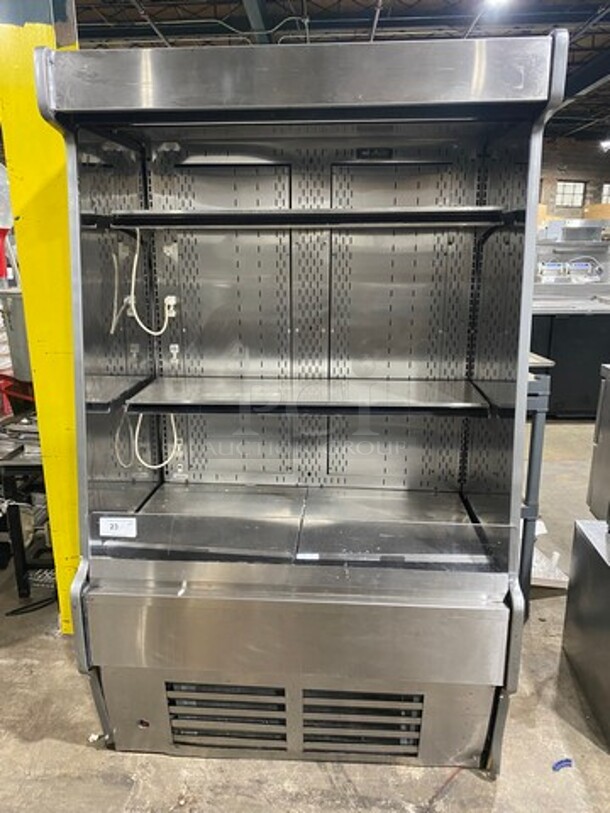 COOL! Commercial Refrigerated Open Grab-N-Go Case Merchandiser! With Shelves! Solid Stainless Steel! Model: CO4778R SN: 611649GI134837 115/230V 60HZ 1 Phase