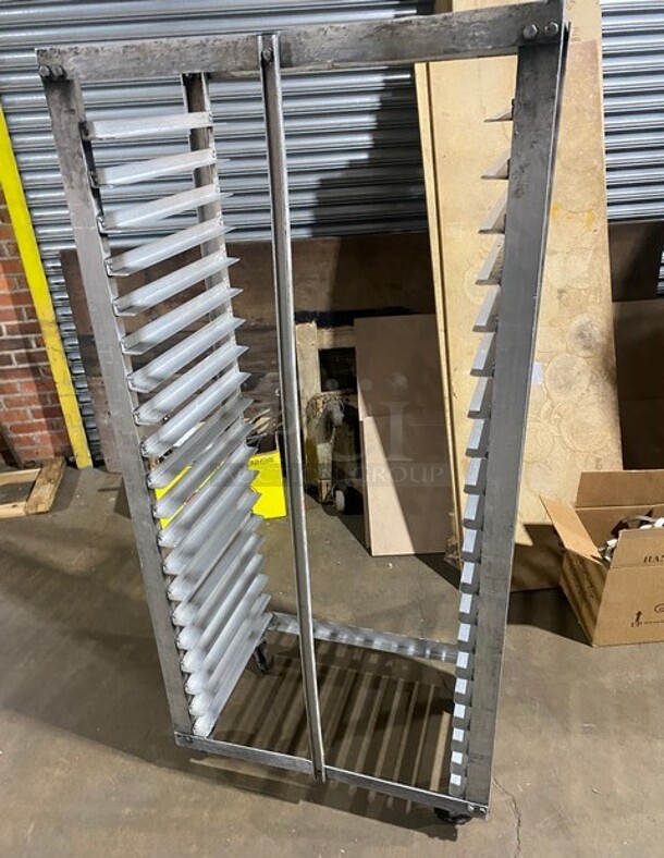Metal Commercial Pan Transport Rack on Commercial Casters! - Image 3 of 5