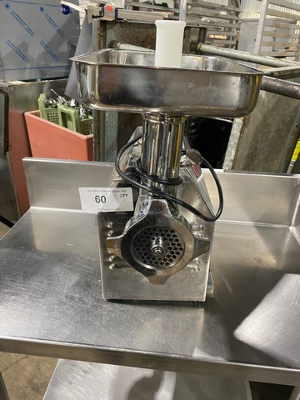 Avantco Commercial Countertop Electric Powered Meat Grinder! All Stainless Steel! Model: MG22 SN: 350321 110V