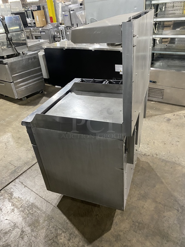 Cookline Stainless Steel Commercial Natural Gas Powered 2 Burner Range w/ Right Side Flat Top Griddle! With Oven And Back Splash! On Commercial Casters! - Image 4 of 11