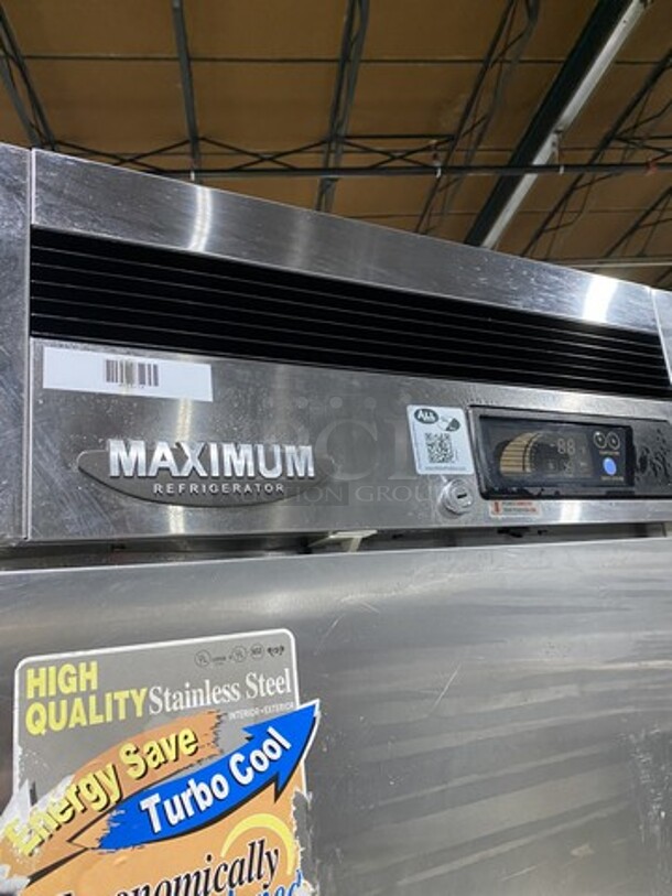 Nice! Turbo Air All Stainless Steel One Reach In Cooler! Maximum Series! Model MSR23! 110/120V 1 Phase! On Casters!   - Image 8 of 9