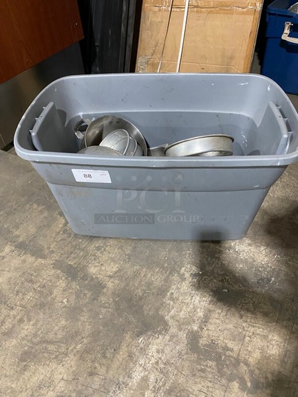 Lot Of Commercial Stainless Steel Round Pans & Mixed Size Drop Ins! All One Bid!  - Image 1 of 6