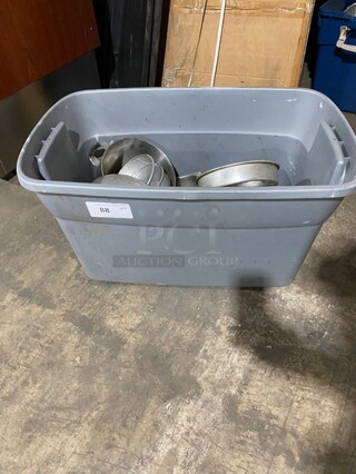 Lot Of Commercial Stainless Steel Round Pans & Mixed Size Drop Ins! All One Bid! 