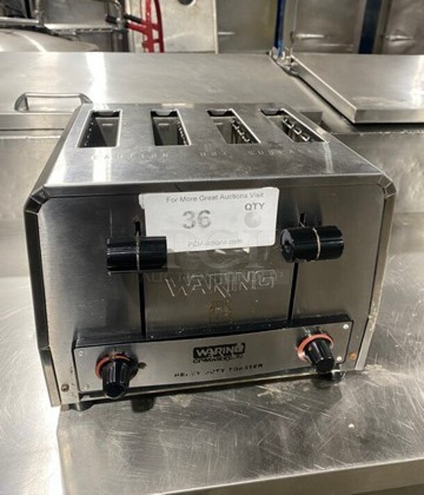 Waring Commercial Countertop Heavy Duty 4 Slot Toaster! Model: WCT805 208/240V