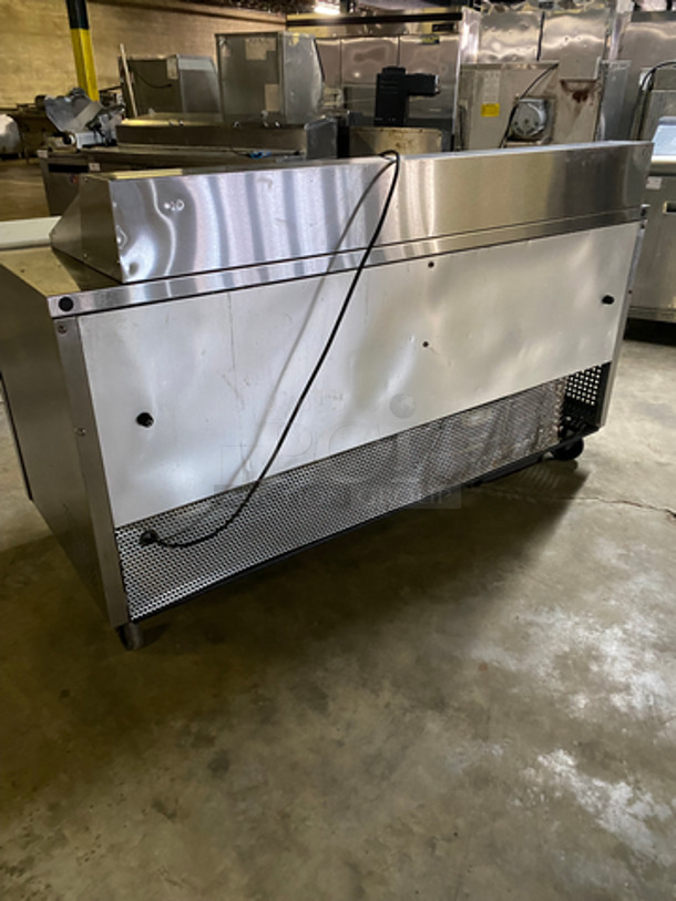 True Commercial Refrigerated 3 Door Sandwich Prep Table! With Commercial Cutting Board! All Stainless Steel! On Casters! Model: TSSU7218 SN: 7857211 115V 60HZ 1 Phase - Image 4 of 10