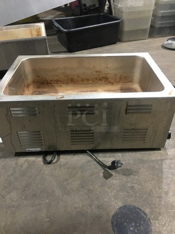 LATE MODEL! 2021 Adcraft Commercial Countertop Single Well Food Warmer! All Stainless Steel! WORKING WHEN REMOVED! Model: FW1200W 120V - Image 4 of 9
