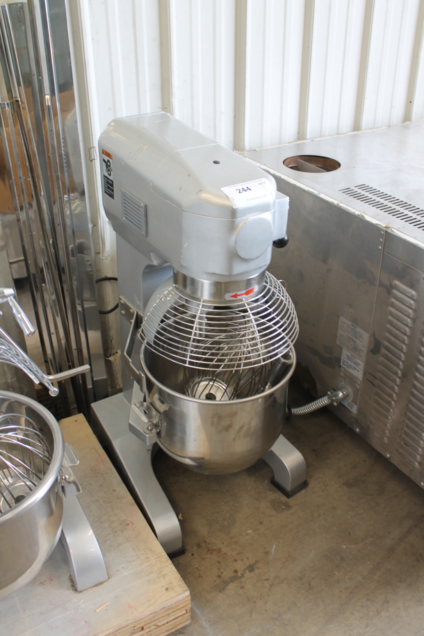 Galaxy 177GMIX20 Metal Commercial 20 Quart Planetary Dough Mixer w/ Stainless Steel Mixing Bowl, Bowl Guard, Paddle, Whisk and Dough Attachments. 110 Volts, 1 Phase. Tested and Working! - Image 1 of 8