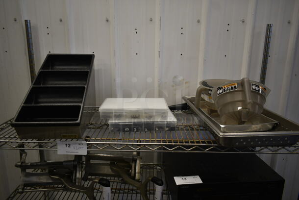 ALL ONE MONEY! Tier Lot of Metal 4 Tier Stand and Poly Brew Baskets - Image 1 of 5