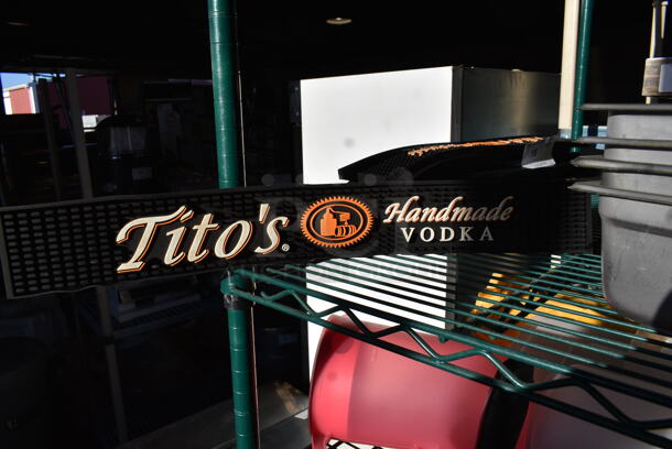 10 Bar Mats Including Tito's Vodka. 10 Times Your Bid!