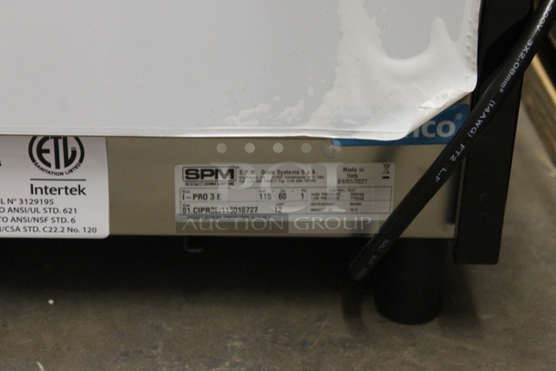 BRAND NEW IN BOX! 2021 SPM I-PRO 3 E Stainless Steel Commercial Countertop 3 Hopper Slushie Machine. 115 Volts, 1 Phase. Stock Picture Used. - Image 5 of 7