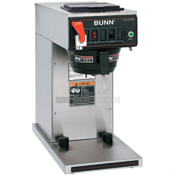 BRAND NEW SCRATCH AND DENT!  2023 Bunn CWTF15-TC Stainless Steel Commercial Countertop Coffee Machine w/ Hot Water Dispenser and Poly Brew Basket. 120 Volts, 1 Phase.  - Image 1 of 5
