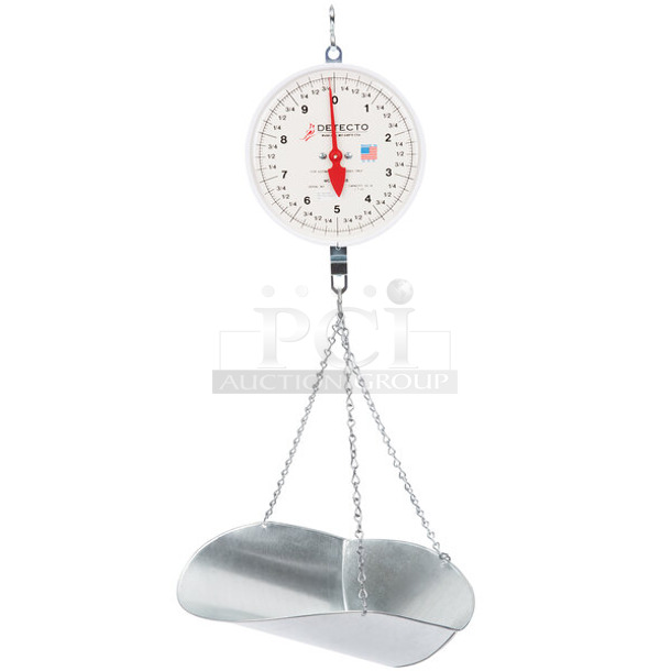 BRAND NEW SCRATCH AND DENT! Cardinal Detecto MCS-20DP 20 lb. Hanging Scoop Scale with Double Dial