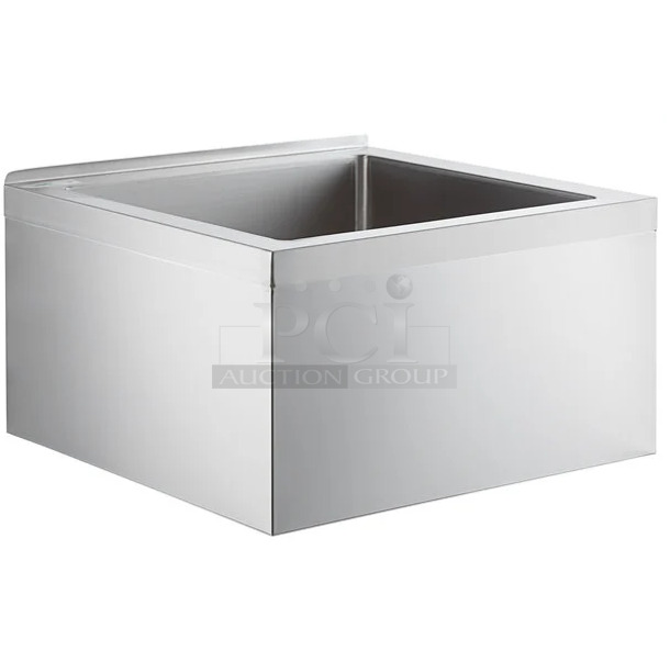 BRAND NEW SCRATCH AND DENT! Regency 600SM242412 16-Gauge Stainless Steel One Compartment Floor Mop Sink - 24" x 24" x 12" Bowl - Image 1 of 4