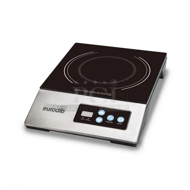 BRAND NEW SCRATCH AND DENT! Eurodib CI3500 Stainless Steel Commercial Countertop Electric Powered Single Burner Induction Range.  - Image 1 of 3
