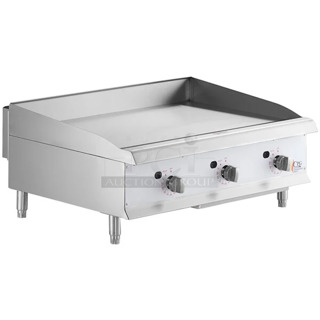 BRAND NEW SCRATCH AND DENT! Cooking Performance Group CPG 351GTCPG36NL Stainless Steel 36" Gas Countertop Griddle with Flame Failure Protection and Thermostatic Controls. 90,000 BTU.