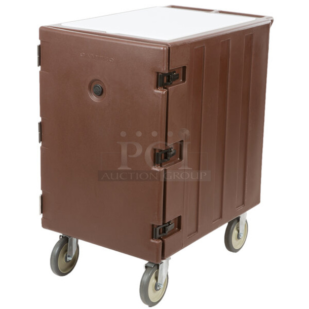 BRAND NEW! Cambro 1826LTC131 Camcart Dark Brown Mobile Cart for 18" x 26" Sheet Pans and Trays - Image 1 of 3