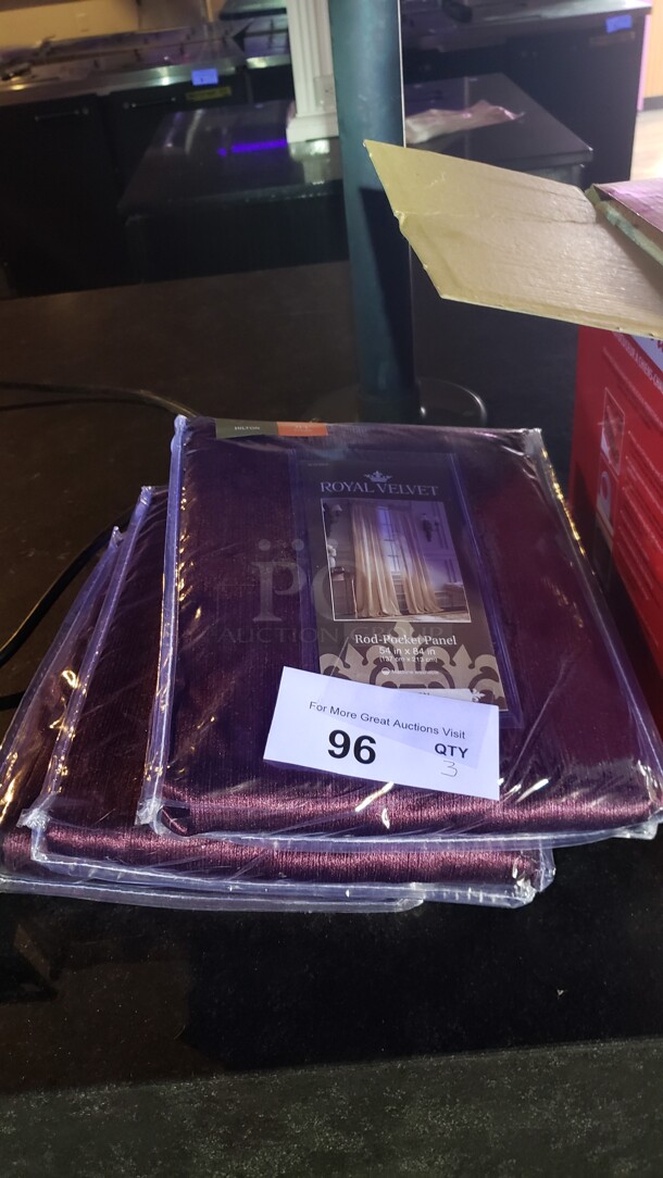 Lot of 3 Royal Velvet Rod-Pocket Panels (Location 2) - Image 1 of 1