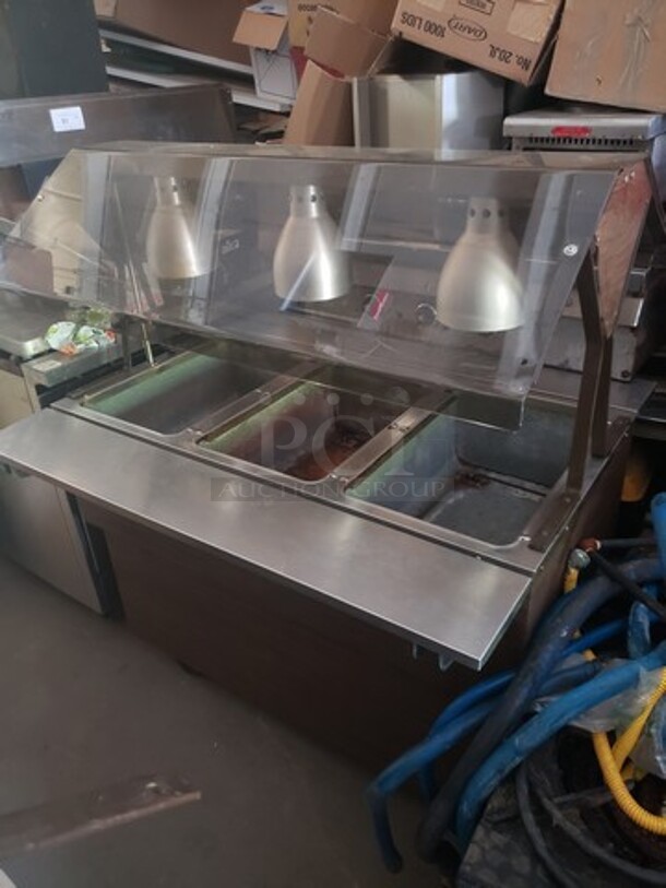 Duke DPAH-3HFM 44 3/8" Hot Food Table w/ (3) Wells & Enclosed Base. - Image 1 of 1