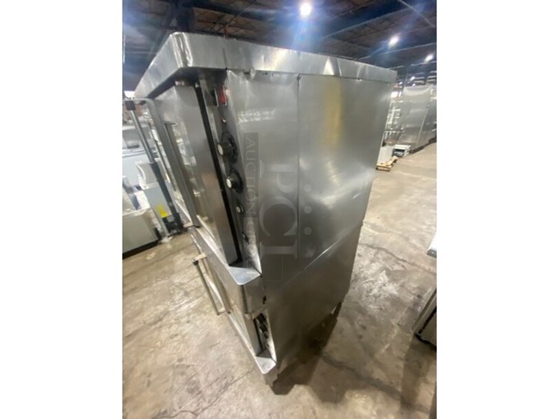 SWEET! Blodgett Natural Gas Powered Double Stacked Bakers Depth Convection Oven! With Metal Racks! With View Through Doors! On Legs! 2 X Your Bid Makes One Unit!
 - Image 4 of 8