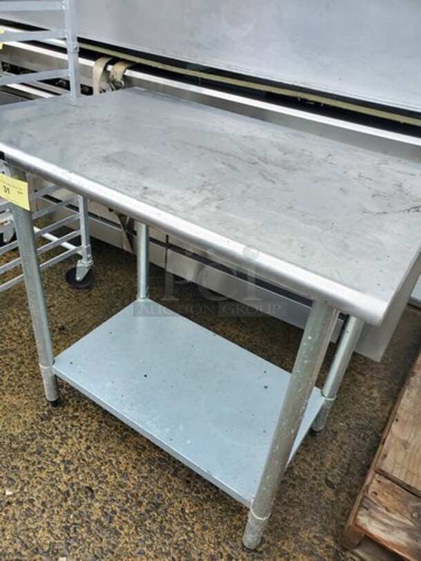Stainless Steel Stand with Galvanized Undershelf 36X24X36 Like new! - Image 3 of 4