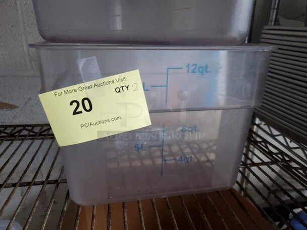 12Qt Square Food Storage Container BIDX2 - Image 2 of 4
