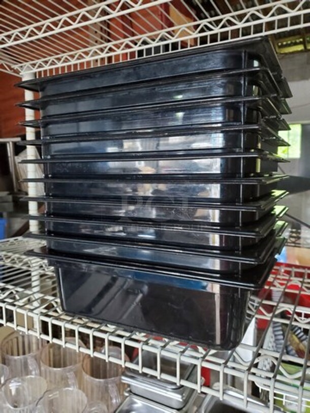 4L Black|Plastic Food Pan BIDX10 - Image 1 of 3