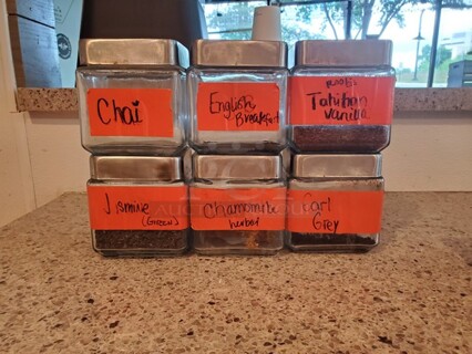 Stackable Square Storage Jar, 1 qt., Stainless Steel Lid