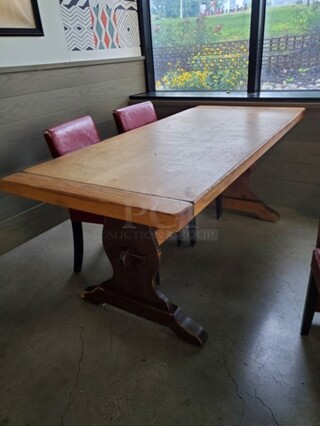 RUSTIC WOOD DINING TABLE