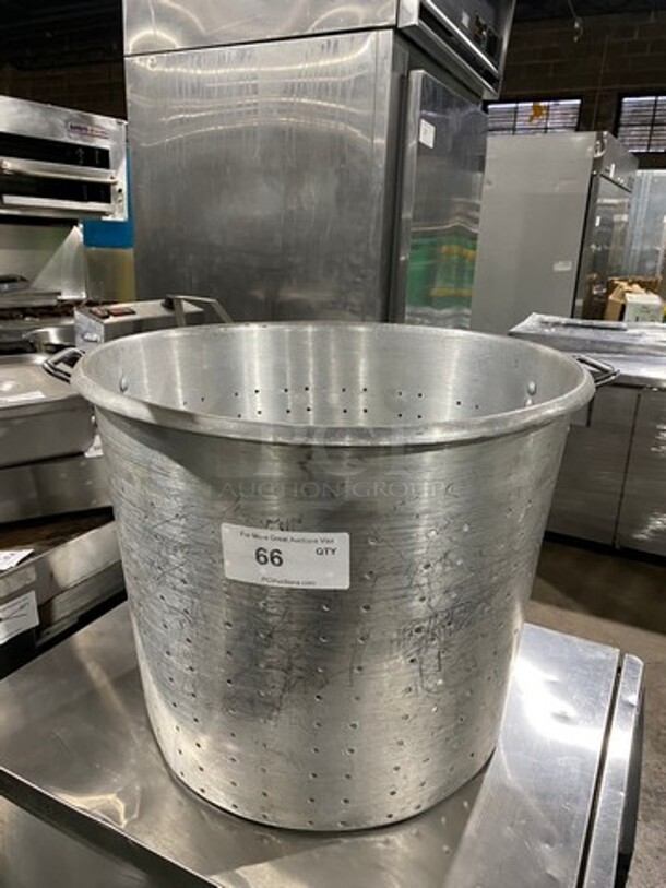 Metal Perforated Pot! With Handles! - Image 1 of 4