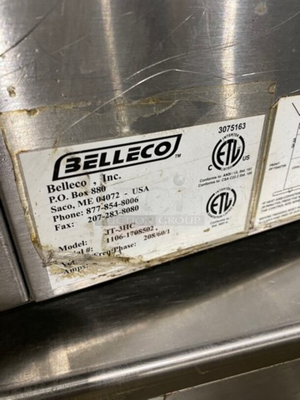 Belleco Countertop Commercial Conveyor Toaster! All Stainless Steel! Electric! Model: JT3HC SN: 11061708502 208V 60HZ 1 Phase - Image 7 of 8