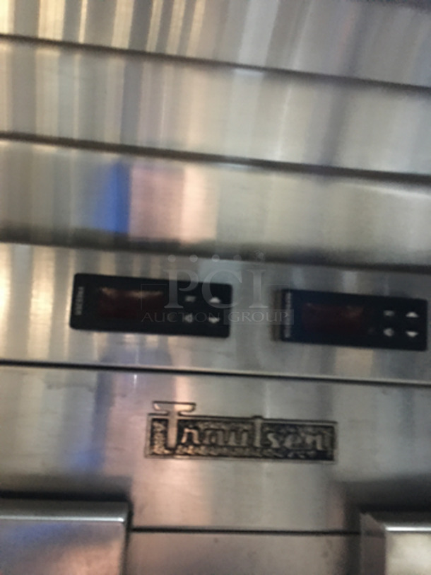 WOW! Traulsen 2 Door Half Cooler Half Freezer Combo Unit! All Stainless Steel! On Casters! Model: ADT232WUT-FHS 115V 60HZ 1 Phase - Image 7 of 8