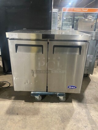 LATE MODEL! 2021 Atosa Commercial 2 Door Lowboy/Worktop Freezer! All Stainless Steel! Working When Removed! Model: MGF36FGR SN: MGF36FGRAUS100321082600C40005 115V 1PH