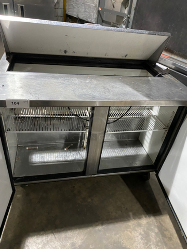 True Commercial Refrigerated Sandwich Prep Table! With 2 Door Storage Space Underneath! Poly Coated Racks! All Stainless! On Casters! Model: TSSU4812 SN: 4946429 115V 60HZ 1 Phase - Image 5 of 11