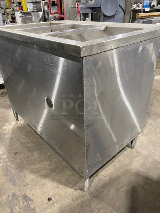 Commercial Electric Powered 3 Well Steam Table! With Storage Space Underneath! All Stainless Steel! On Legs! - Image 4 of 9