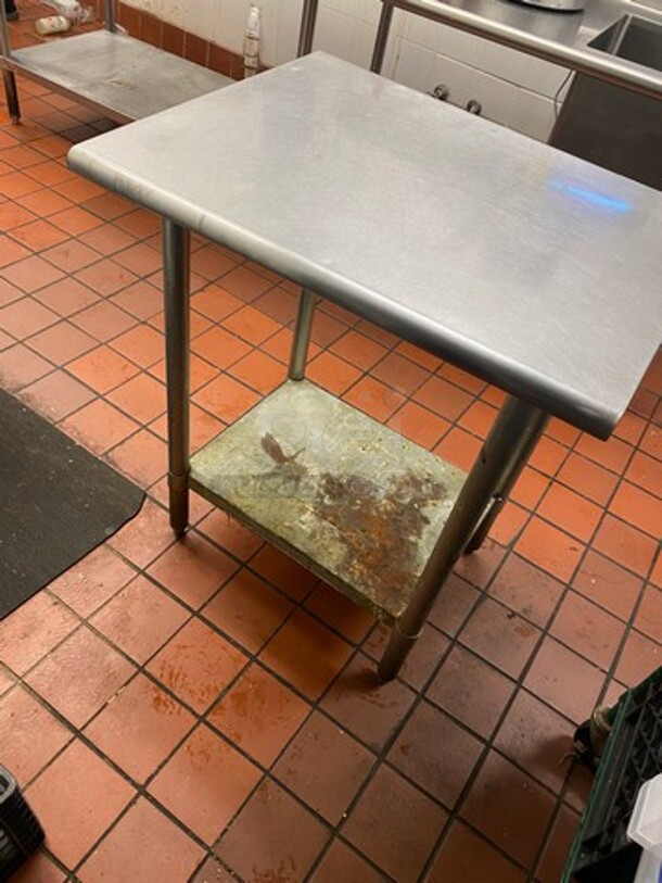 Advance Tabco Solid Stainless Steel Work Top/ Prep Table! With Storage Space Underneath! On Legs! Model: TT240 - Image 4 of 7