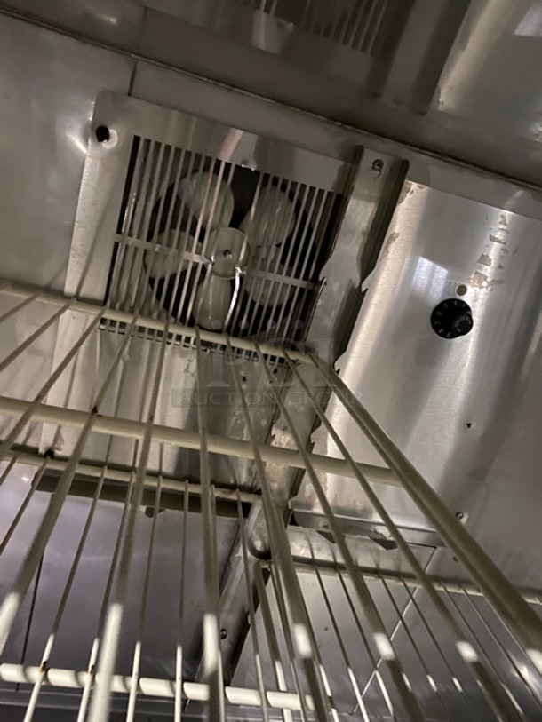 Duke Commercial Work/Prep Top Low Boy Cooler! With 2 Doors Underneath Storage Space! With Poly Coated Racks! With Backsplash! All Stainless Steel! Model: RUF48 SN: 06022028 115V 60HZ 1 Phase - Image 7 of 9