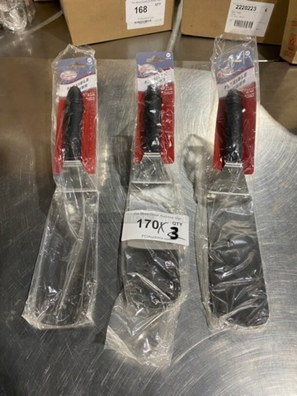 NEW! Metal Griddle Spatula! With Black Poly Handle! 3x Your Bid! - Image 1 of 6