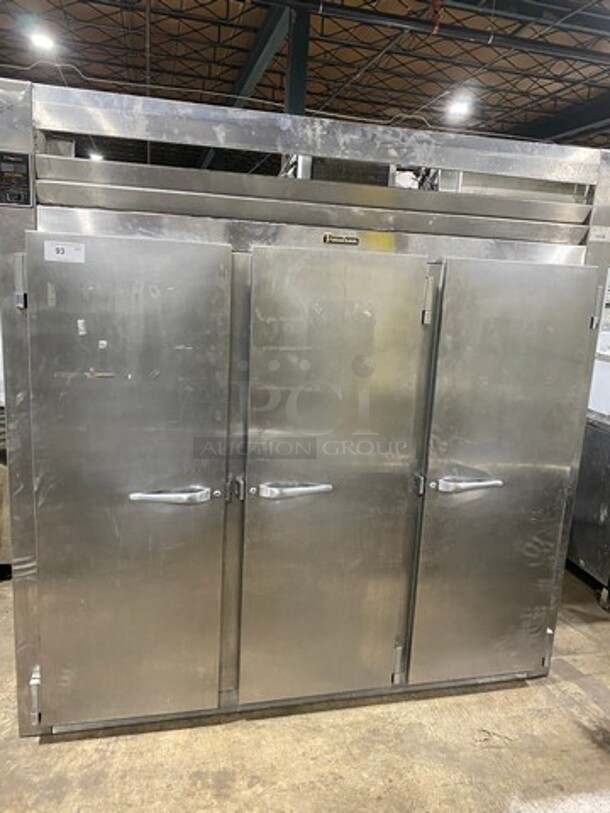 Traulsen Commercial 3 Door Reach In Refrigerator! All Stainless Steel! With Legs! Model: AHT332NUT SN: 2341436K 115V 60HZ 1 Phase