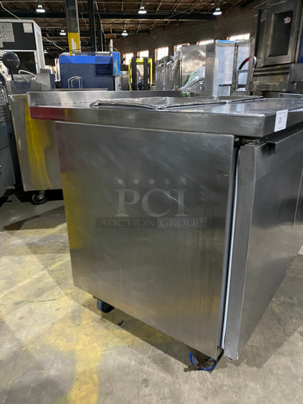 Continental Commercial Refrigerated Sandwich Prep Table! With 2 Door Underneath Storage Space! All Stainless Steel! On Casters! Model: SW4812 SN: 15712812 115V 60HZ 1 Phase - Image 2 of 10