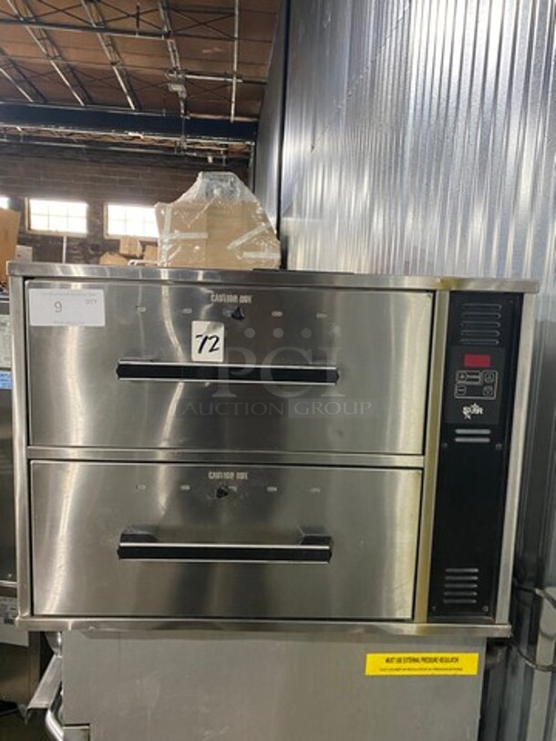 Star Commercial Countertop Electric Powered 2 Drawer Warmer! Solid Stainless Steel!  - Image 1 of 7