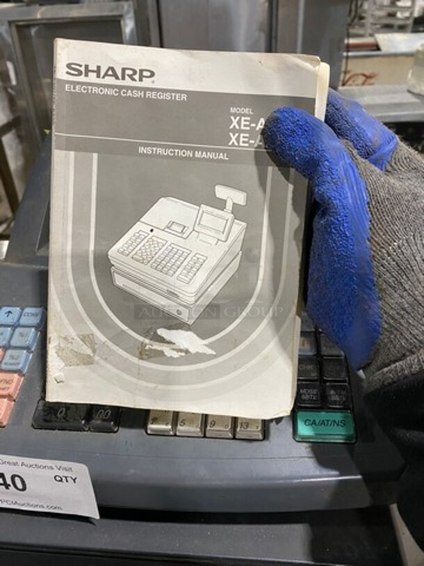 Sharp Countertop Electronic Cash Register! With Cash Drawer! Model: XEA206 - Image 3 of 9