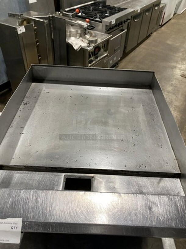 Wow! Star Pro Max Commercial Countertop Natural Gas Powered Flat Top Griddle! With Back And Side Splashes! All Stainless Steel! On Small Legs! Working When Removed!  - Image 5 of 7