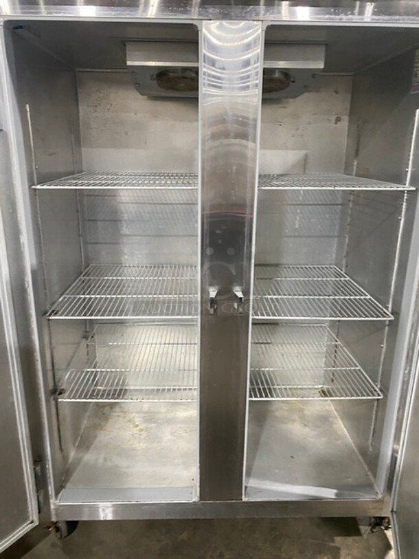 Continental Commercial 2 Door Reach In Cooler! Solid Stainless Steel! On Casters! MODEL 2R SN:15499645 115V 1PH - Image 5 of 10