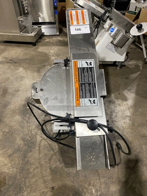 Oliver Commercial Countertop Bun/Bagel Cutter! Stainless Steel! On Small Legs! Model: 723 SN: 203802 115V 60HZ 1 Phase - Image 1 of 9