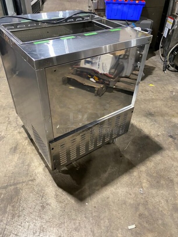 Turbo Air Refrigerated Salad Bar Island! Single Door Storage Space Underneath! All Stainless Steel! On Legs! Model: MST28711S - Image 4 of 12