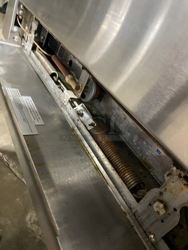 Garland Commercial Natural Gas Powered 4 Burner Stove With Hot Plate! with Oven Underneath! All Stainless Steel! On Casters! - Image 11 of 12